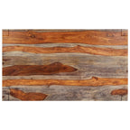 Ruokapöytä harmaa 140x70x76 cm täysi seesampuu