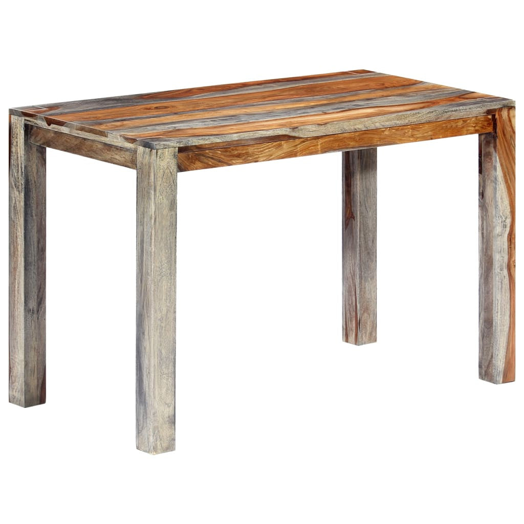 Matbord grått 118x60x76 cm massiv ask