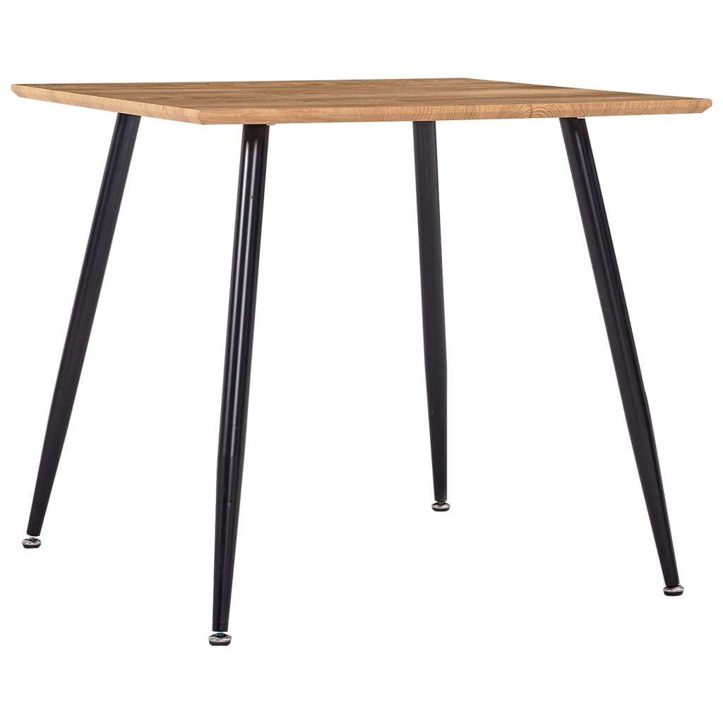Matbord, ek och svart, 80,5x80,5x73 cm, MDF