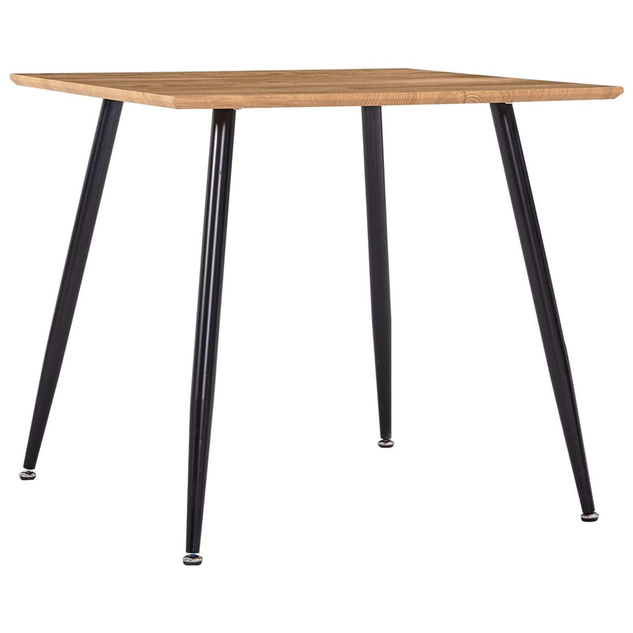 Matbord, ek och svart, 80,5x80,5x73 cm, MDF
