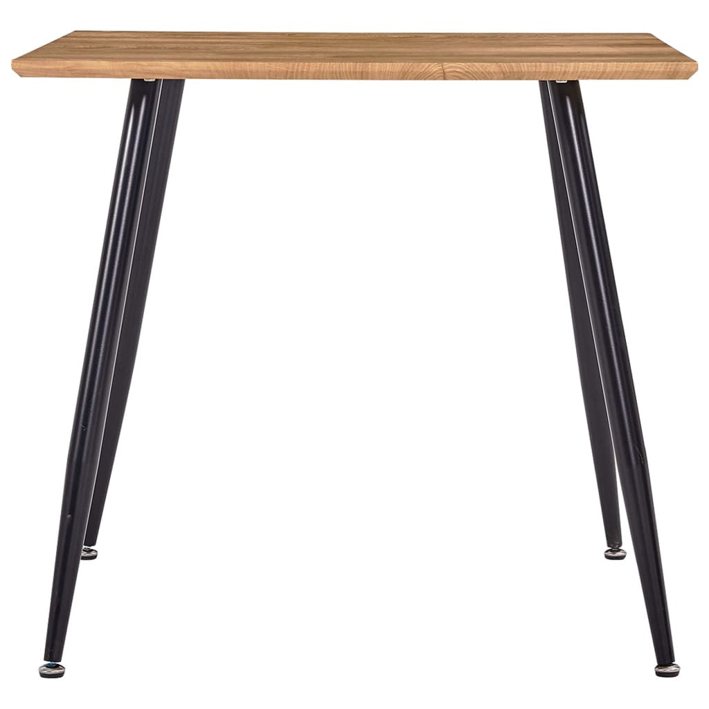 Matbord, ek och svart, 80,5x80,5x73 cm, MDF