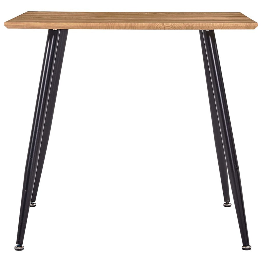Matbord, ek och svart, 80,5x80,5x73 cm, MDF