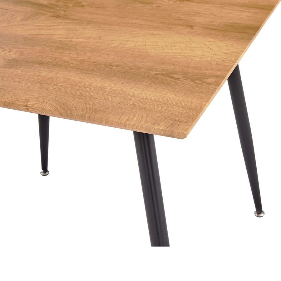 Matbord, ek och svart, 80,5x80,5x73 cm, MDF