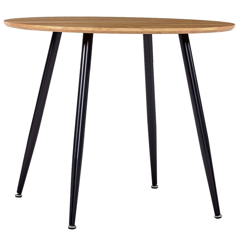 Matbord, ek och svart, 90x73,5 cm, MDF