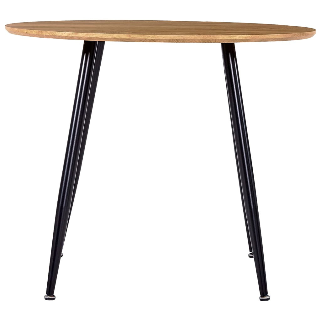 Matbord, ek och svart, 90x73,5 cm, MDF