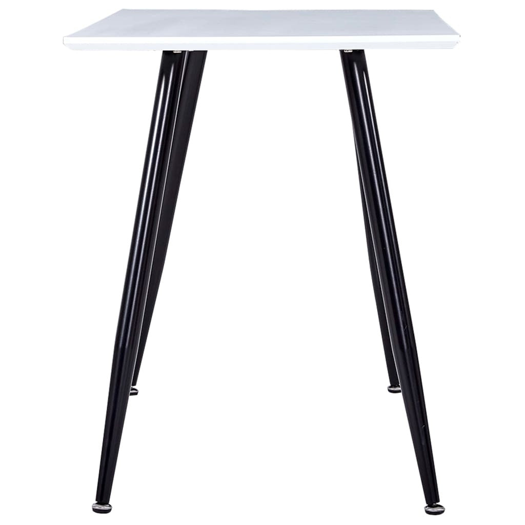 Ruokapöytä valkoinen ja musta 120x60x74 cm MDF