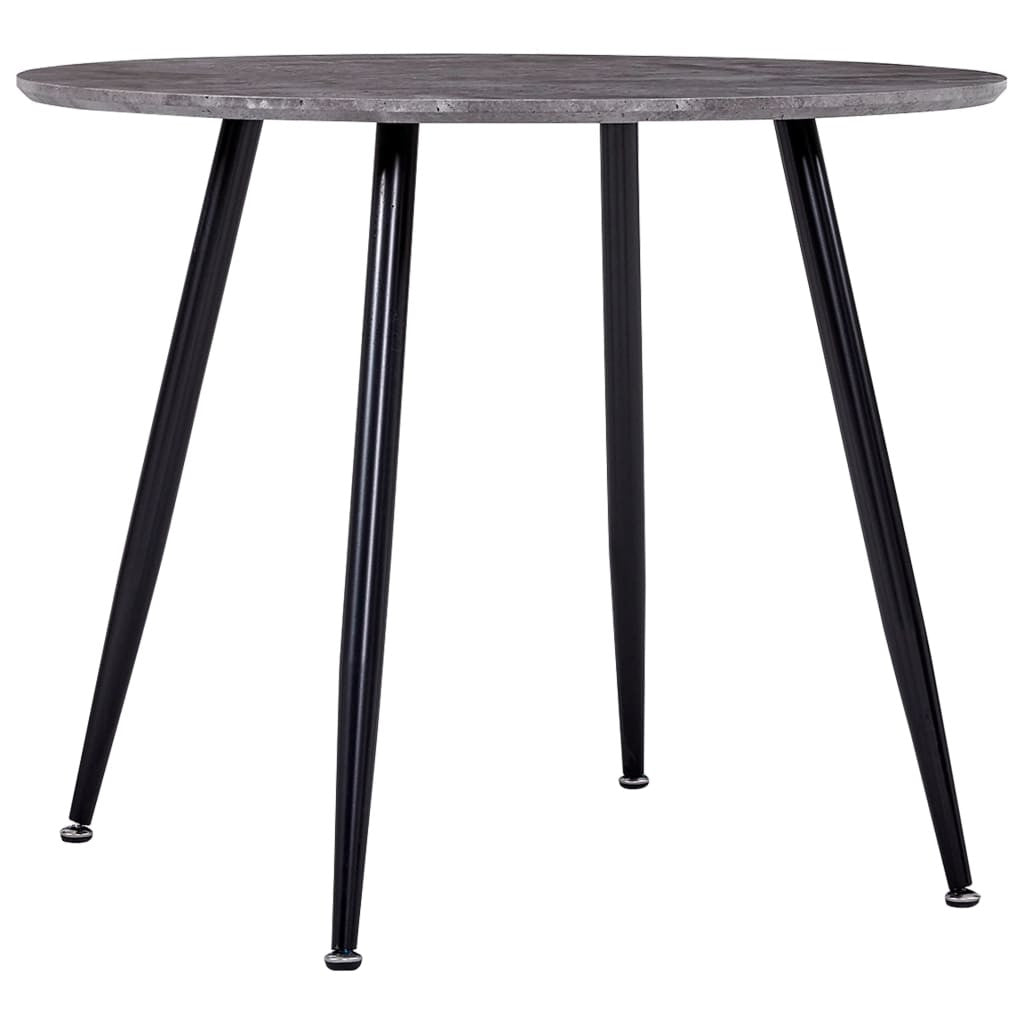 Matbord, betong och svart, 90x73,5 cm, MDF