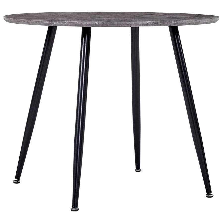 Matbord, betong och svart, 90x73,5 cm, MDF