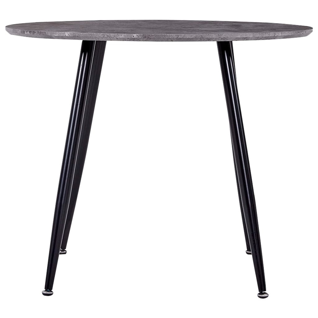 Matbord, betong och svart, 90x73,5 cm, MDF