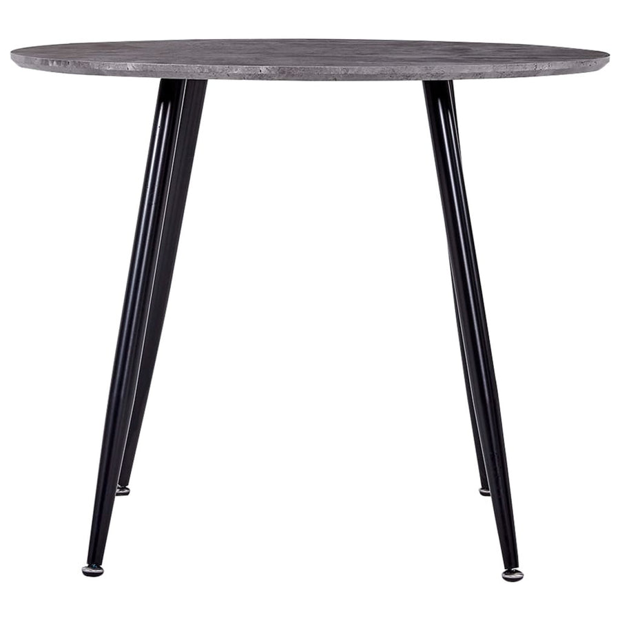 Matbord, betong och svart, 90x73,5 cm, MDF