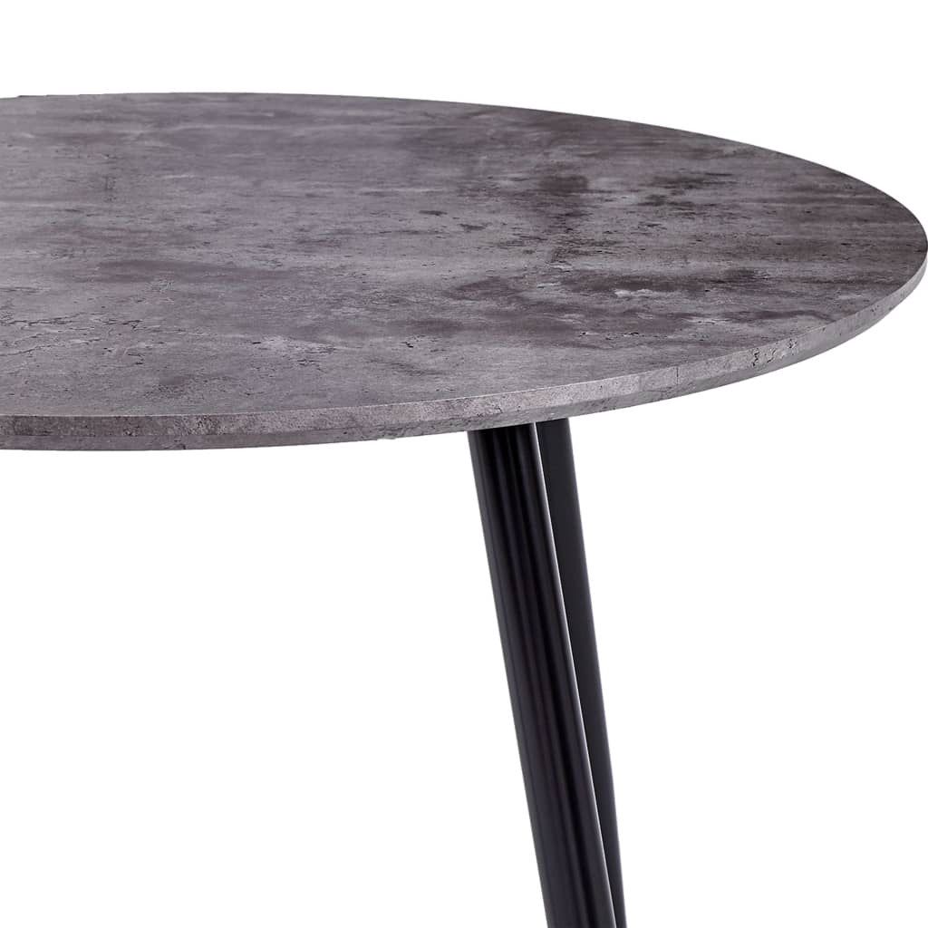 Ruokapöytä betoni ja musta 90x73,5 cm MDF