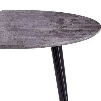 Ruokapöytä betoni ja musta 90x73,5 cm MDF
