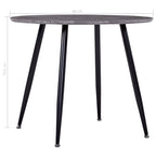 Ruokapöytä betoni ja musta 90x73,5 cm MDF