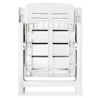 Kallistettavat puutarhatuolit 4 kpl muovi valkoinen