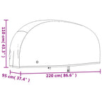 Moottoripyörän suojat 2 kpl 220x95x110 cm 210D Oxford kangas