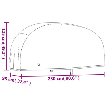 Moottoripyörän suojat 2 kpl 230x95x125 cm 210D Oxford kangas