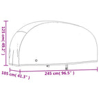 Moottoripyörän suojat 2 kpl 245x105x125 cm 210D Oxford kangas