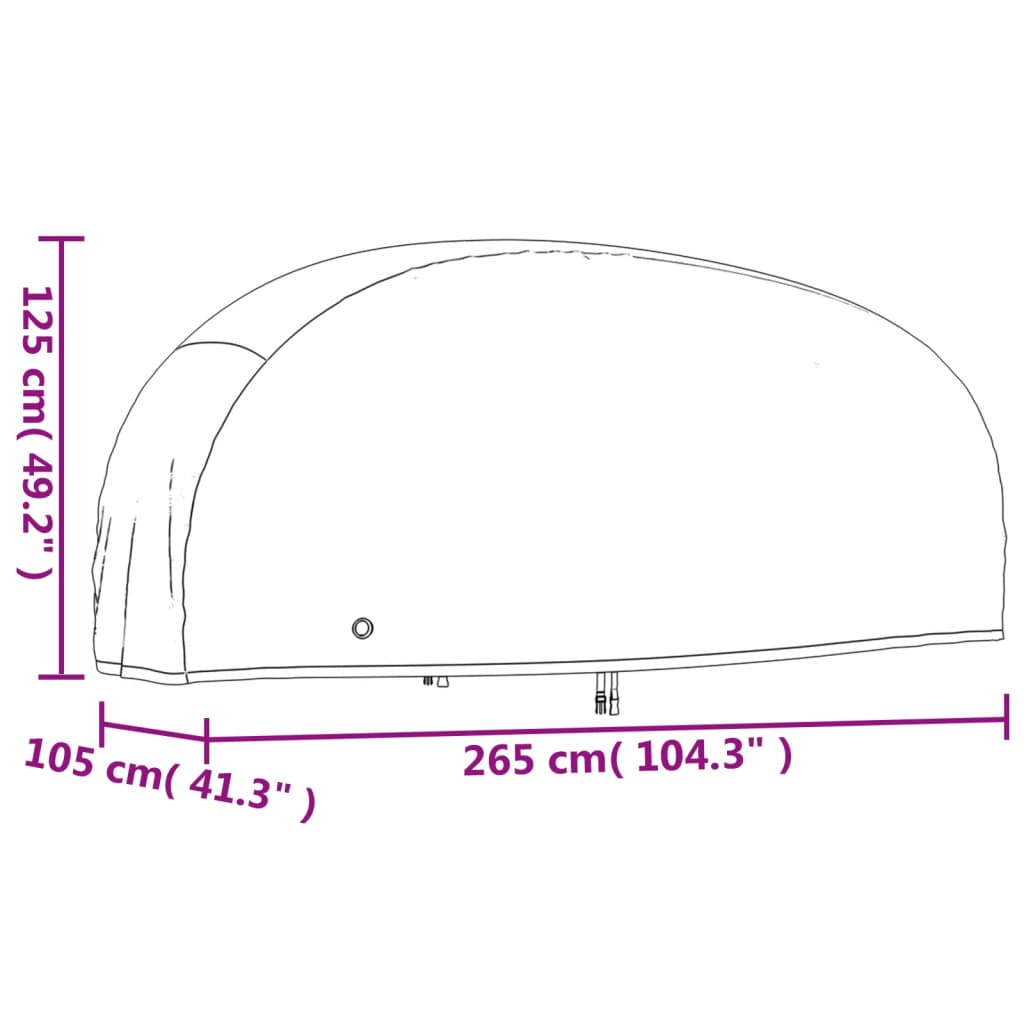 Moottoripyörän suojat 2 kpl 265x105x125 cm 210D Oxford kangas