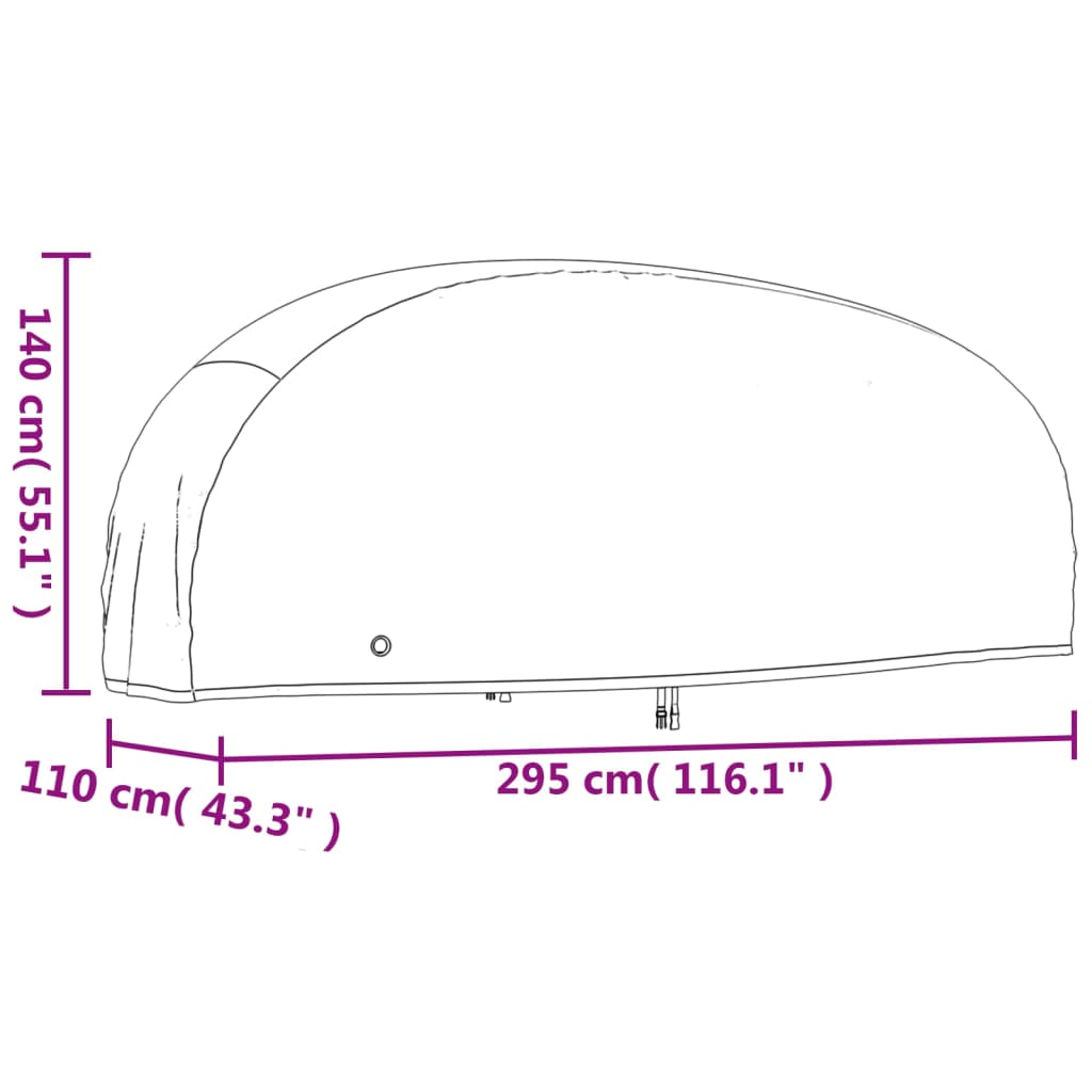 Moottoripyörän suojat 2 kpl 295x110x140 cm 210D Oxford kangas