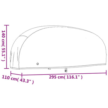 Moottoripyörän suojat 2 kpl 295x110x140 cm 210D Oxford kangas