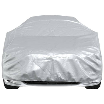 Autopeite porrasperälle solkihihnoilla täysi hopea XL PEVA