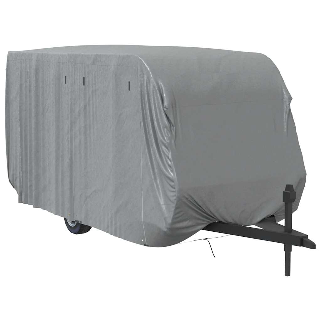 asuntovaunun päällinen harmaa 460x250x220 cm kuitukangas