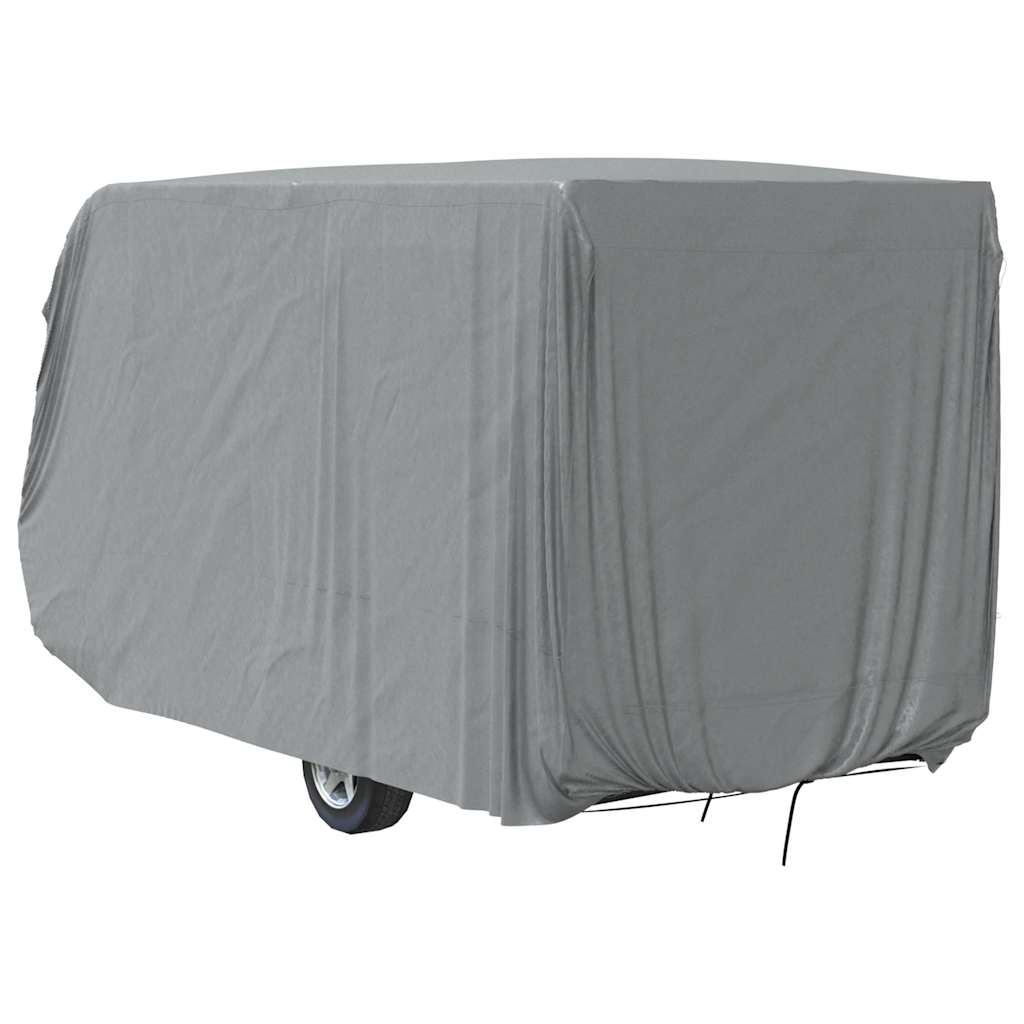 asuntovaunun päällinen harmaa 460x250x220 cm kuitukangas