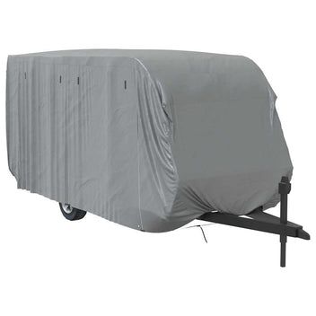 asuntovaunun päällinen harmaa 550x250x220 cm kuitukangas