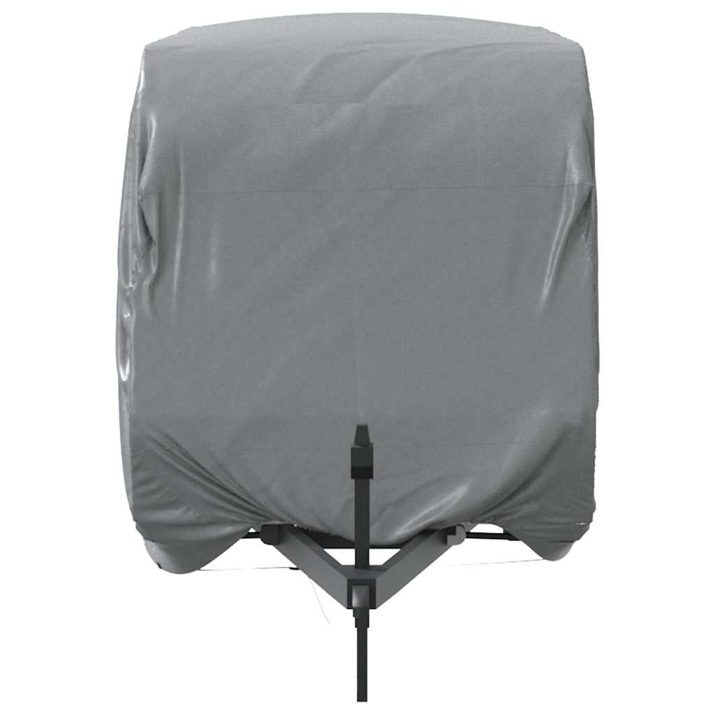 asuntovaunun päällinen harmaa 550x250x220 cm kuitukangas