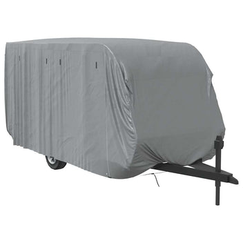 asuntovaunun päällinen harmaa 610x250x220 cm kuitukangas