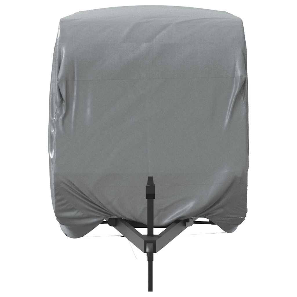 asuntovaunun päällinen harmaa 610x250x220 cm kuitukangas