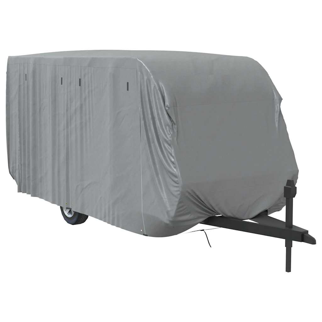 asuntovaunun päällinen harmaa 670x250x220 cm kuitukangas