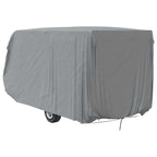 asuntovaunun päällinen harmaa 670x250x220 cm kuitukangas