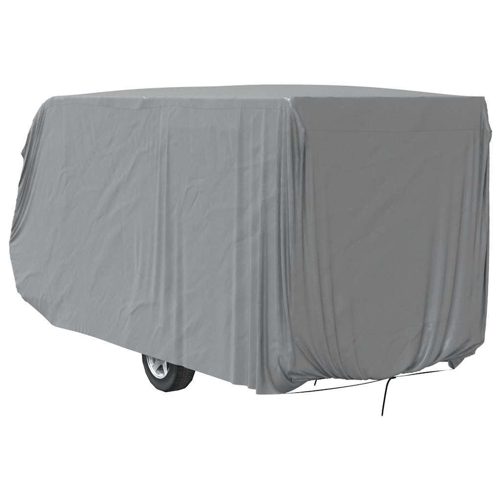 asuntovaunun päällinen harmaa 670x250x220 cm kuitukangas