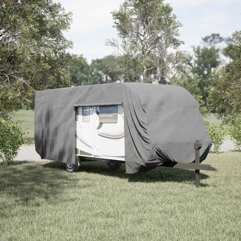 asuntovaunun päällinen harmaa 732x250x220 cm kuitukangas