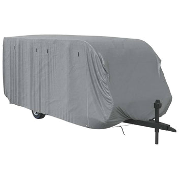 asuntovaunun päällinen harmaa 732x250x220 cm kuitukangas
