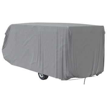 asuntovaunun päällinen harmaa 732x250x220 cm kuitukangas