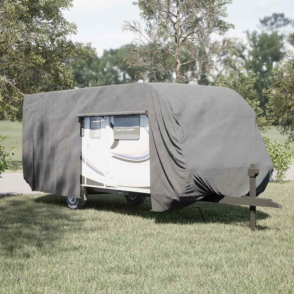 asuntovaunun päällinen harmaa 732x250x220 cm kuitukangas