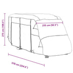 asuntoauton päälliset harmaa 570x235x275 cm kuitukangas