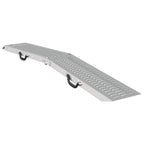 Kokoontaittuva ramppi 200kg 2 kpl Hopea 166 x 23 x 4,5 cm