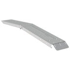 Kokoontaittuva ramppi 200kg 2 kpl Hopea 166 x 23 x 4,5 cm