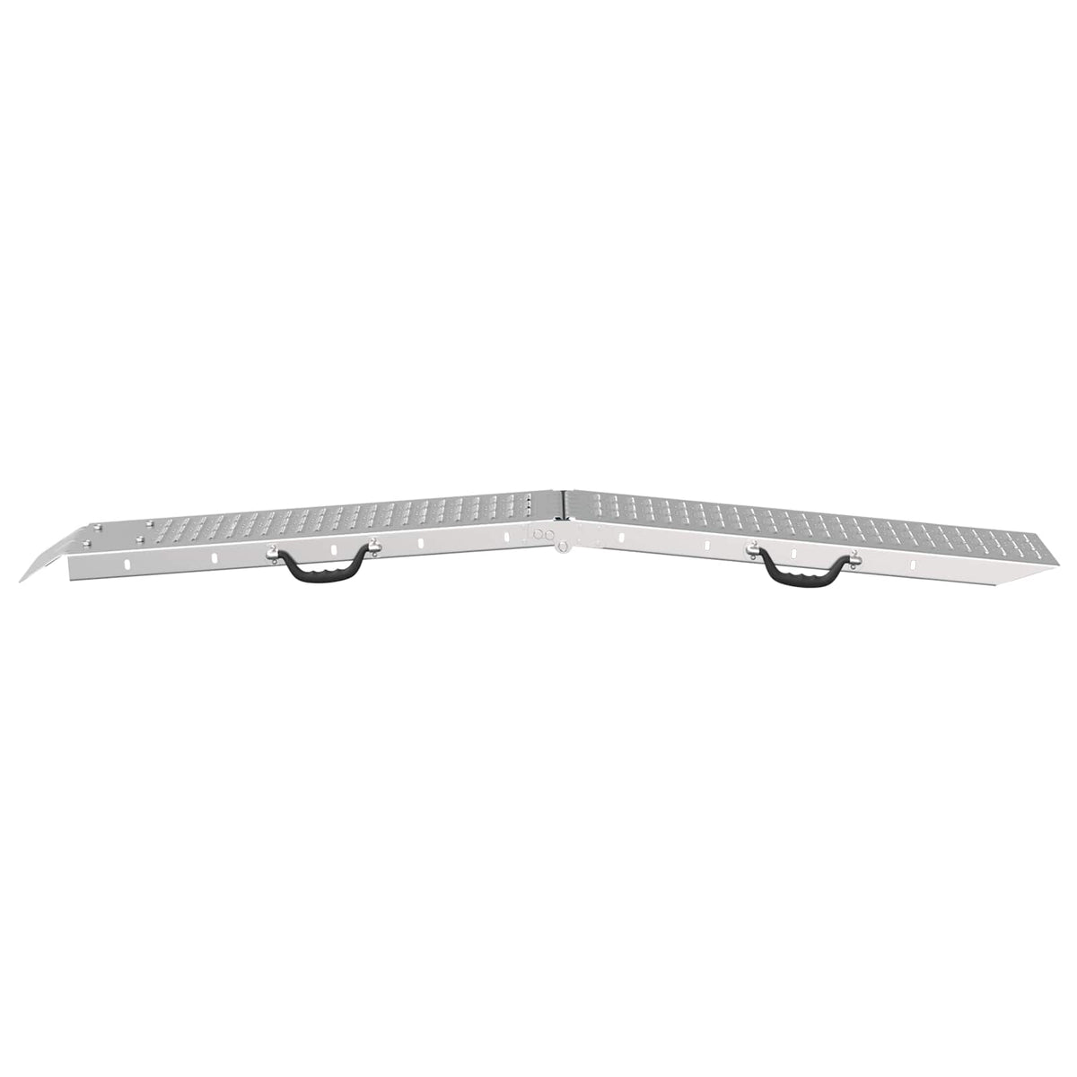Kokoontaittuva ramppi 200kg 2 kpl Hopea 166 x 23 x 4,5 cm