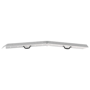 Kokoontaittuva ramppi 200kg 2 kpl Hopea 166 x 23 x 4,5 cm