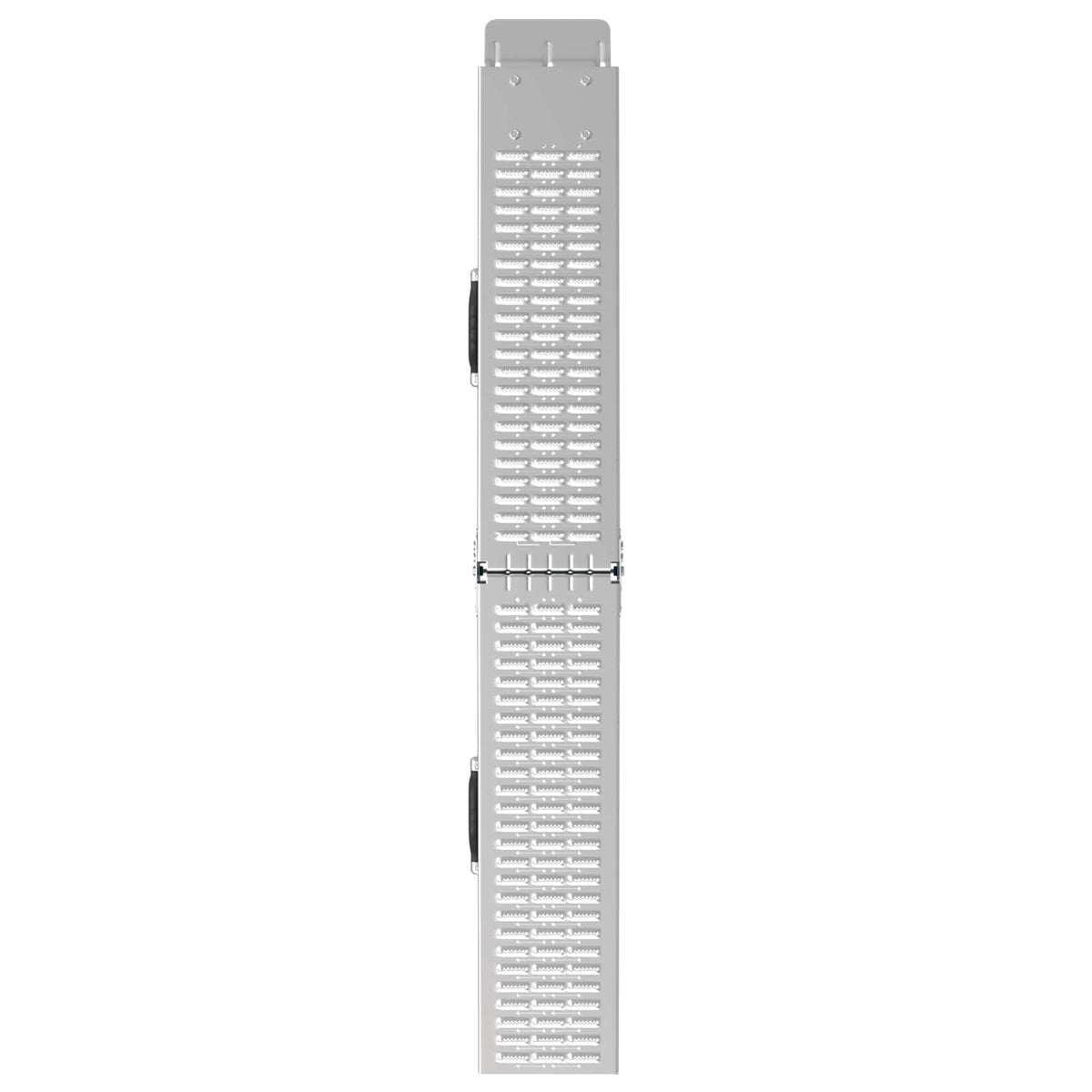 Kokoontaittuva ramppi 200kg 2 kpl Hopea 166 x 23 x 4,5 cm