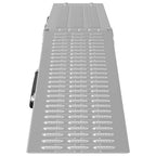 Kokoontaittuva ramppi 200kg 2 kpl Hopea 186 x 23 x 4,5 cm