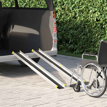 Rollaattorin ramppi 270 kg 2 kpl Musta 270 kg per istuin