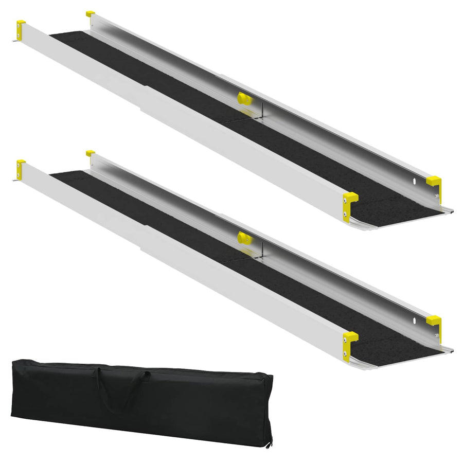 Rollaattorin ramppi 270 kg 2 kpl Musta 270 kg per istuin