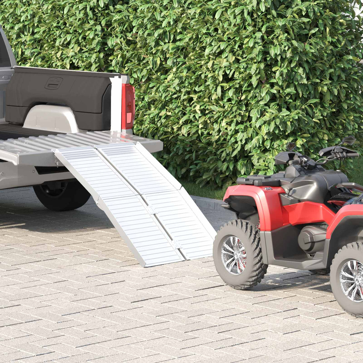 Rollaattorin ramppi 270 kg Hopea 270 kg Alumiini 122 x 73 x 5 cm