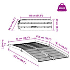 Rollaattorin ramppi 270 kg Hopea 270 kg Alumiini 152 x 73 x 5 cm