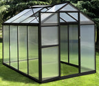 POHJOLA GARDEN Kasvihuone 4,6m²: Tukeva Runko, Paksut Paneelit, Sokkeli & Rännit - Helppo Koota Musta